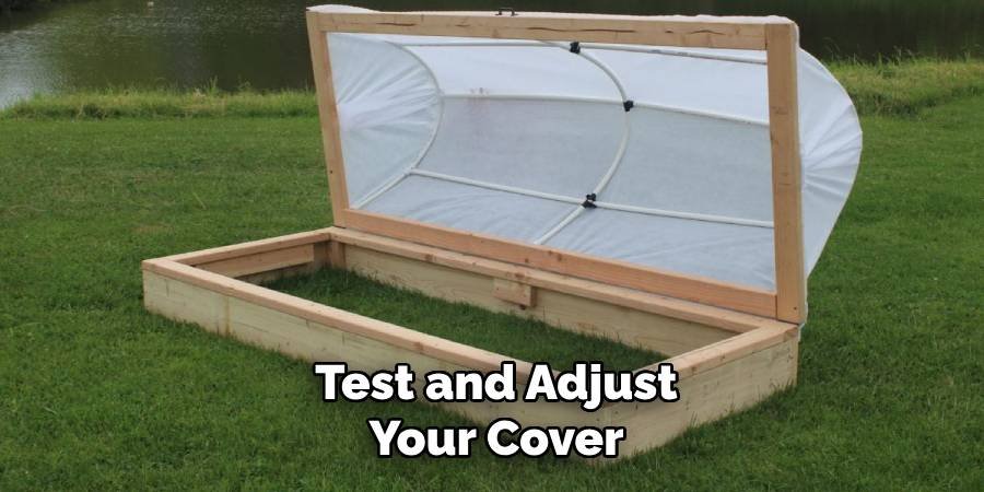 Test and Adjust Your Cover