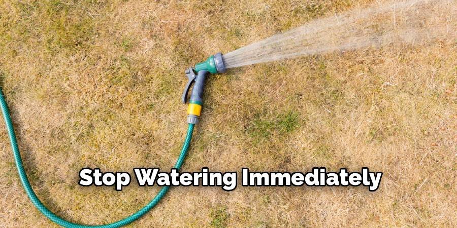 Stop Watering Immediately