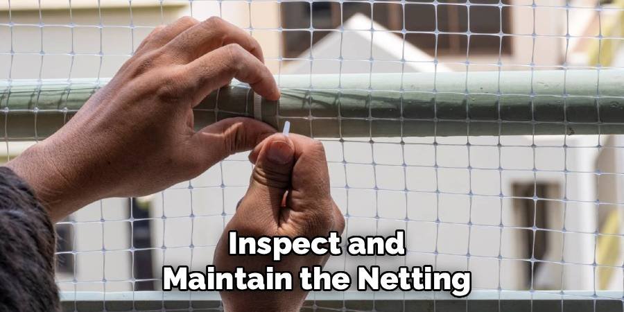 Inspect and Maintain the Netting