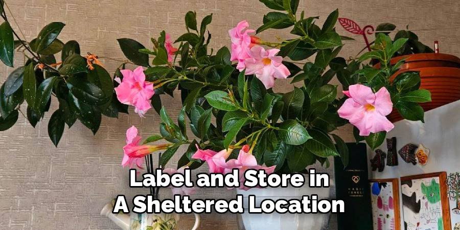 Label and Store in a Sheltered Location