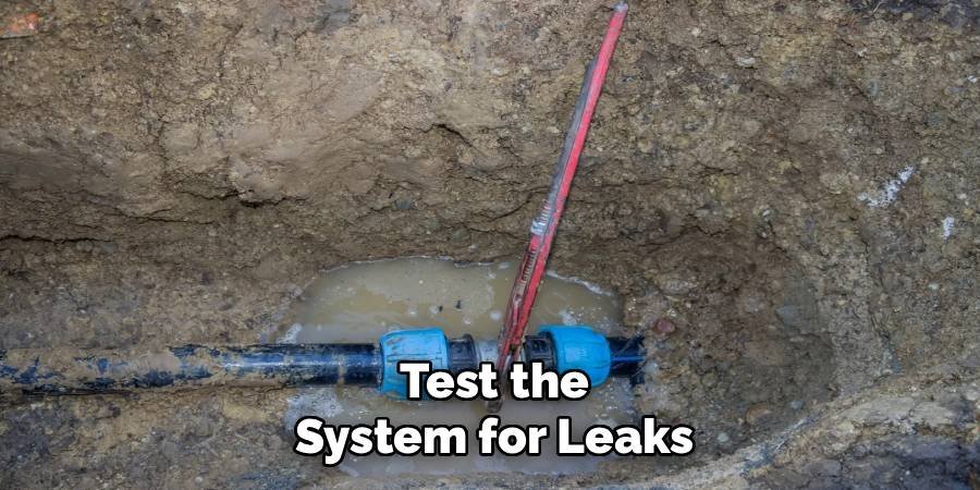 Test the System for Leaks