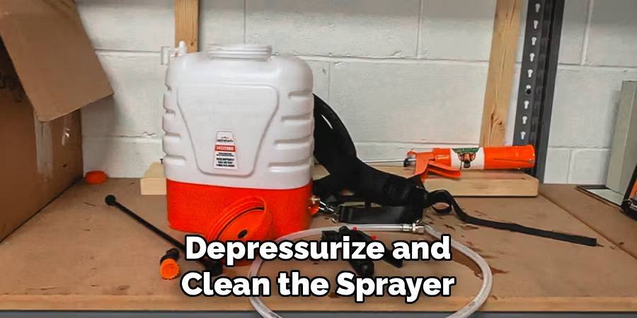 Depressurize and Clean the Sprayer