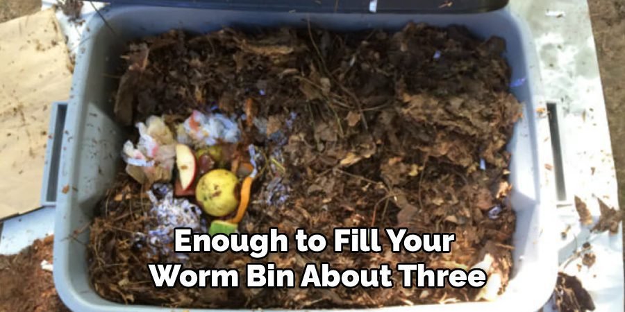 Enough to Fill Your
Worm Bin About Three