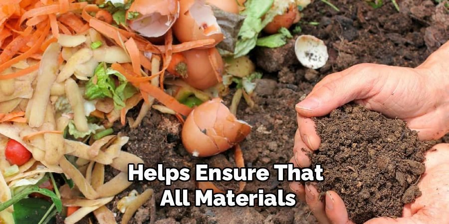 Helps Ensure That 
All Materials