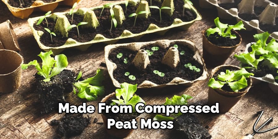 Made From Compressed 
Peat Moss