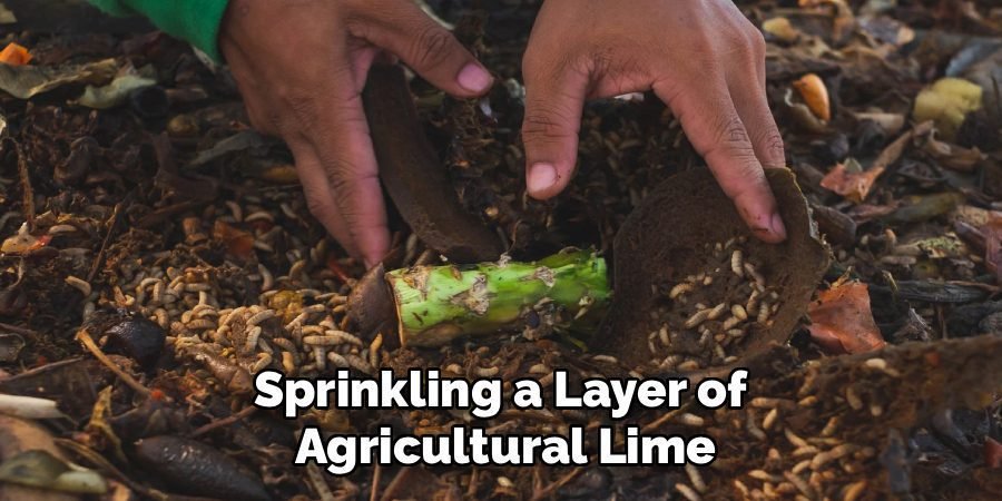 Sprinkling a Layer of
Agricultural Lime