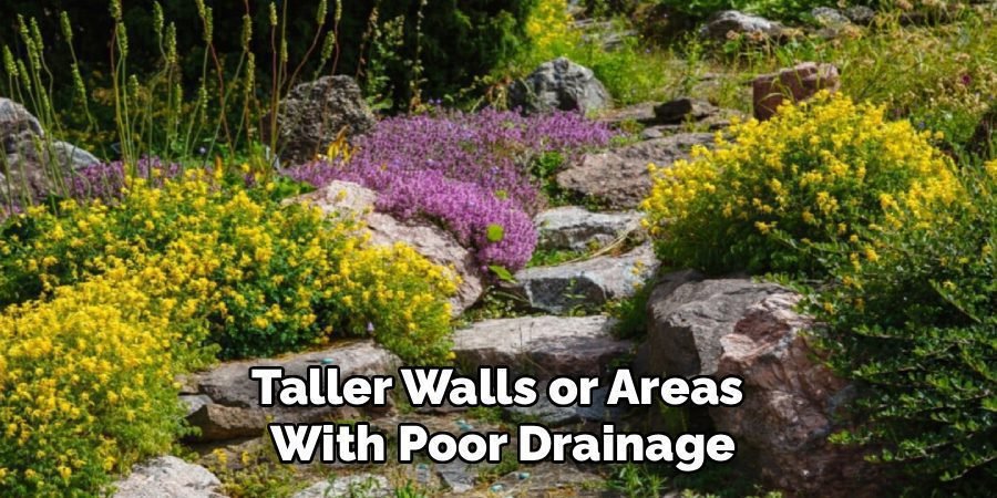 Taller Walls or Areas
With Poor Drainage