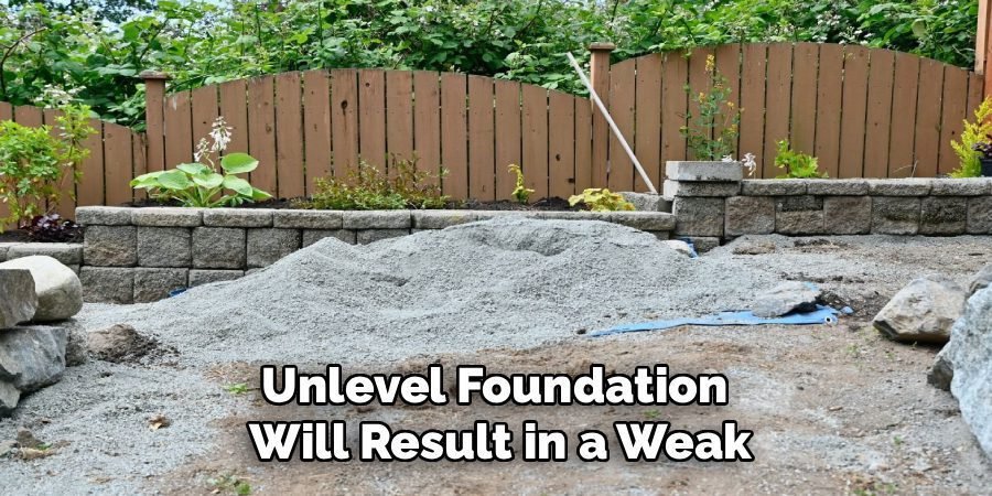 Unlevel Foundation
Will Result in a Weak