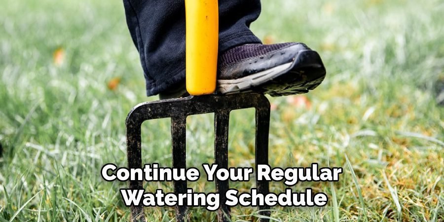 Continue Your Regular 
Watering Schedule