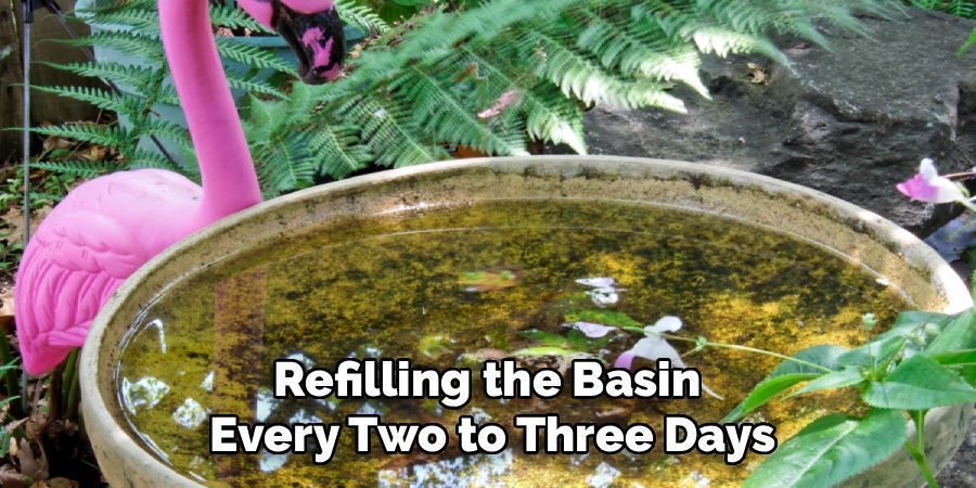 Refilling the Basin
Every Two to Three Days